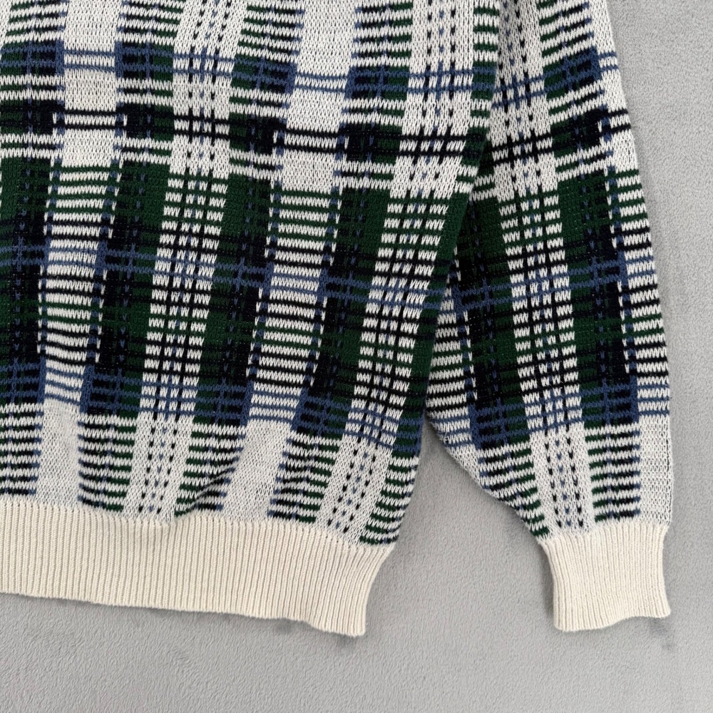 Vintage Pendleton Mens Plaid Cotton Knit Crewneck Sweater Made in USA‎ Size L - Picture 9 of 12